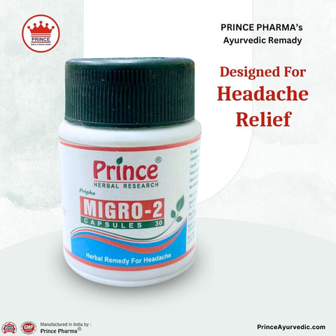 Migro 2 Herbal Capsules 30cap | Ayurvedic Herbal Suppliments for Migraine
