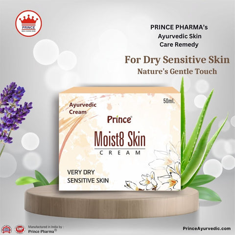 'Moist8 Skin' Ayurvedic Herbal Face Cream for Very Dry Sensitive Skin